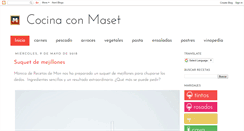 Desktop Screenshot of cocinaconmaset.com